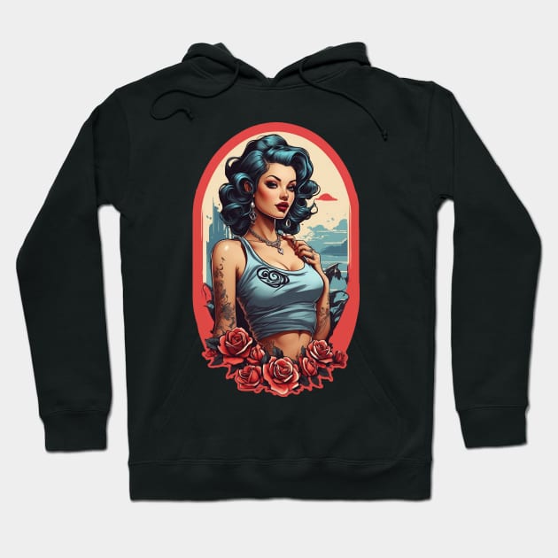 Pin Up Classic Art Hoodie by Dürer Design